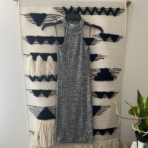 Knee length halter knit dress